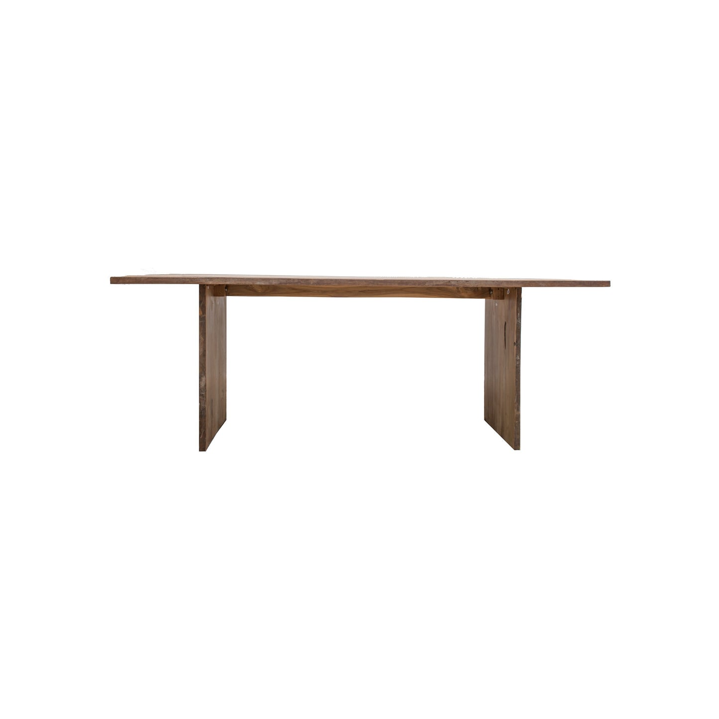 ARKA Living DINING Reclaimed Wood table with mother of pearl: solid teak wood dining table