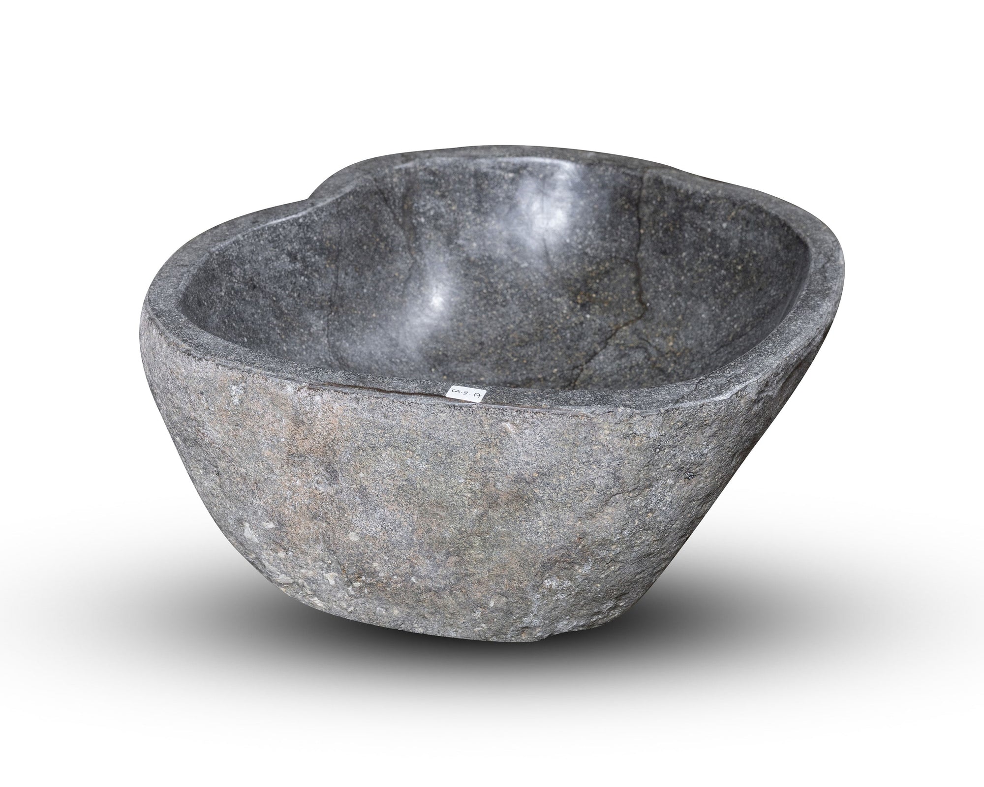 STONE VESSEL SINK Handmade Natural Oval Bowl | River Stone Bathroom Sink #17