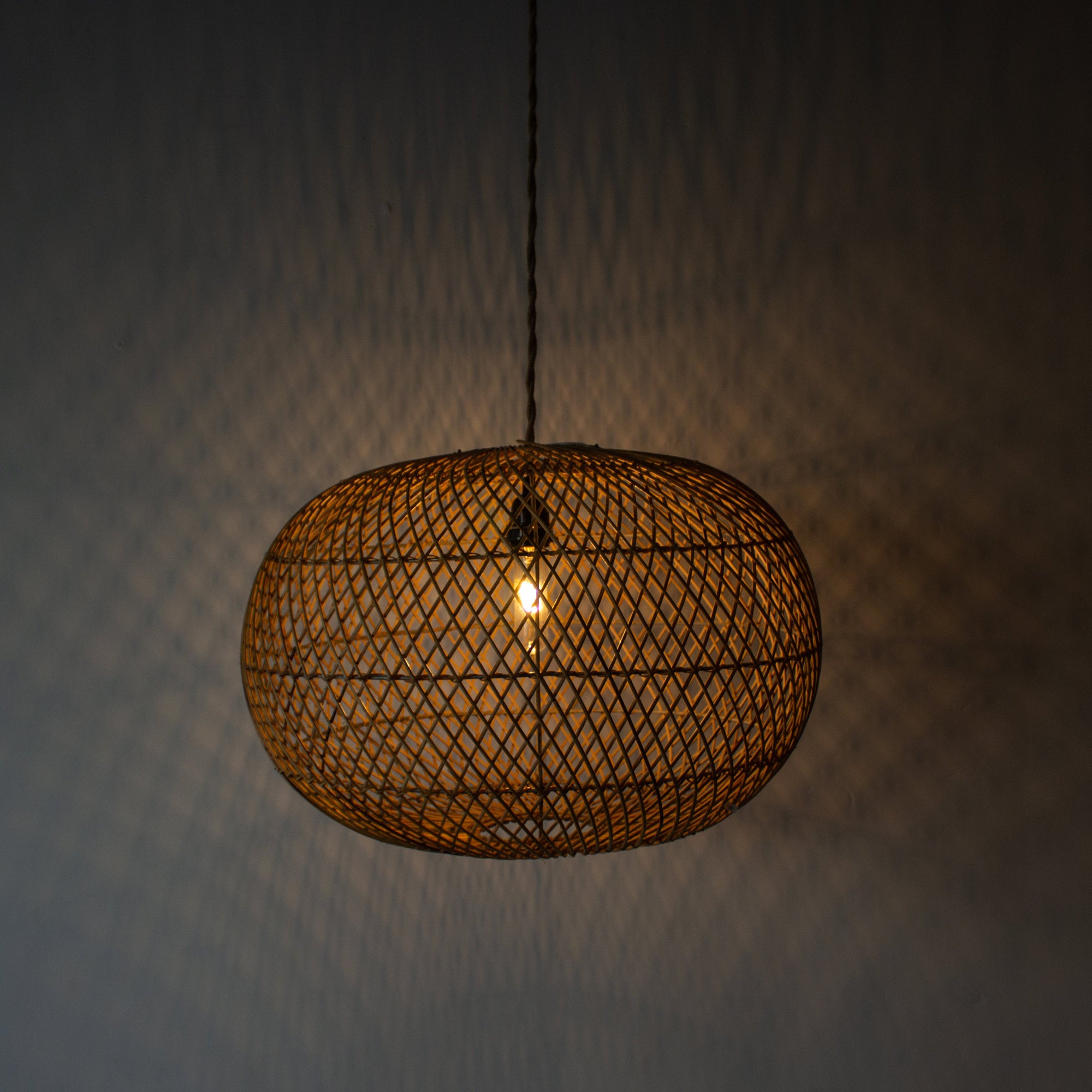 Handwoven Rattan Large Ball Pendant Light | Simple and Natural Lamp Boho