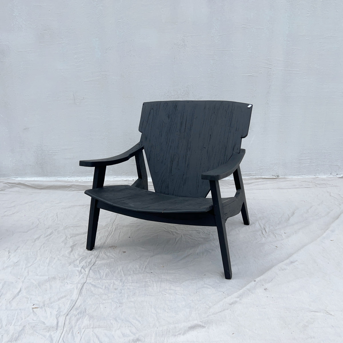 Two (2) Black living room chair - Teak Wooden Chair