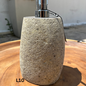 Large Stone Soap Dispenser with Pump, Natural River Stone Bathroom, Kitchen, Studio Accessory