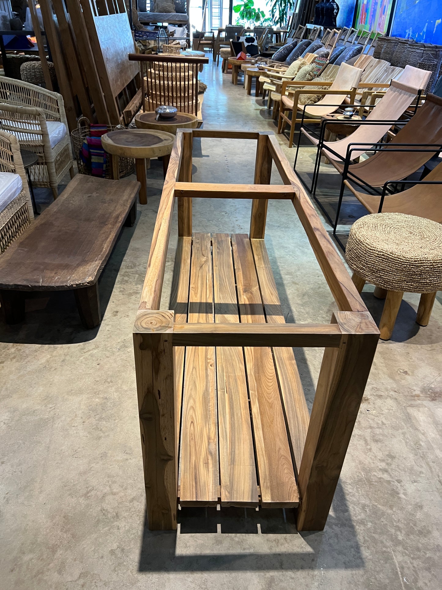 Teak Double Bathroom Vanity / WITH or WITHOUT TOP