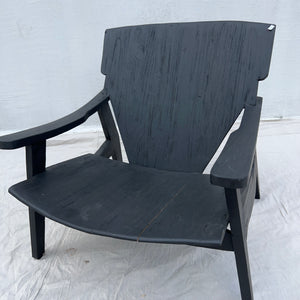 Two (2) Black living room chair - Teak Wooden Chair | Simple Unique Dining Chair