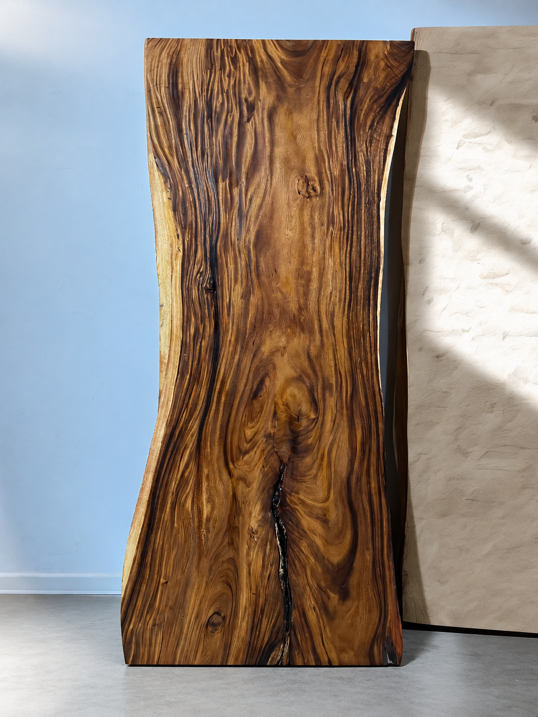 #12 Live Edge Dining Table, 112" Wood Slab with Selected Slab wood tables