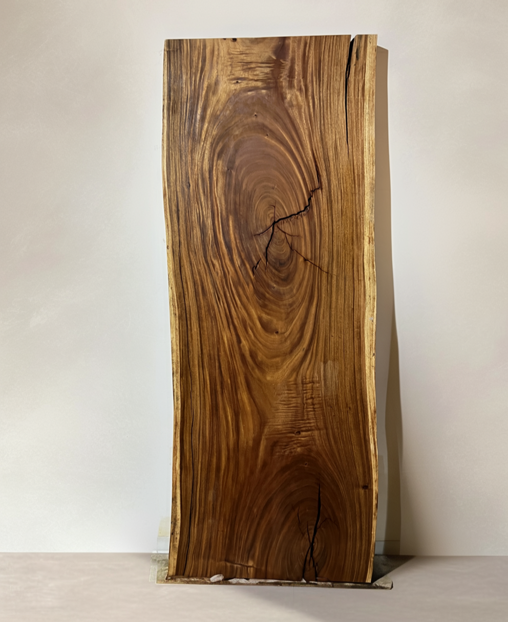 105" Modern Live Edge Dining Table, Wood and Metal Base | Relaxing Natural Table #8