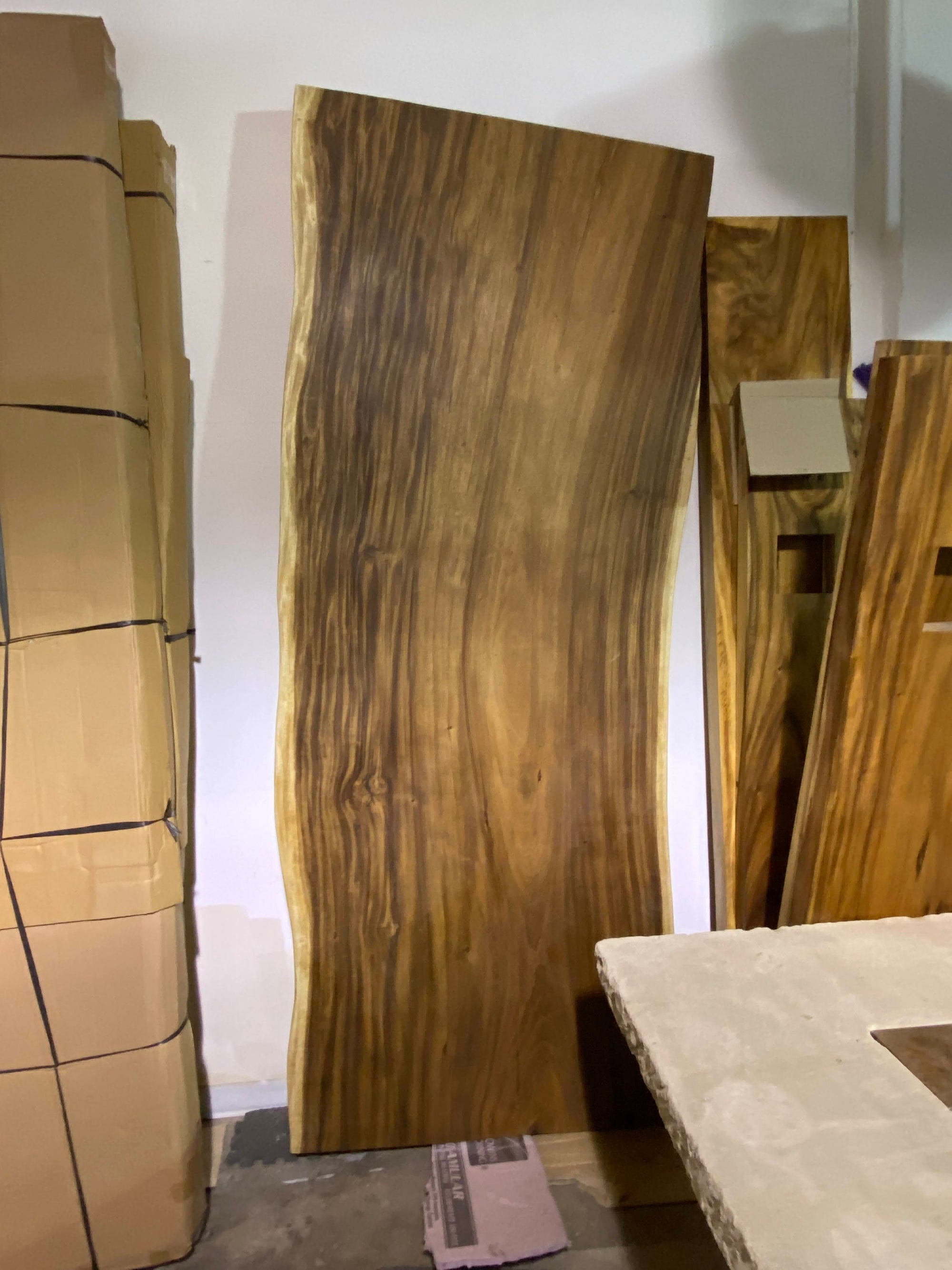 No. 5 Live Edge Acacia Wood Dining Table