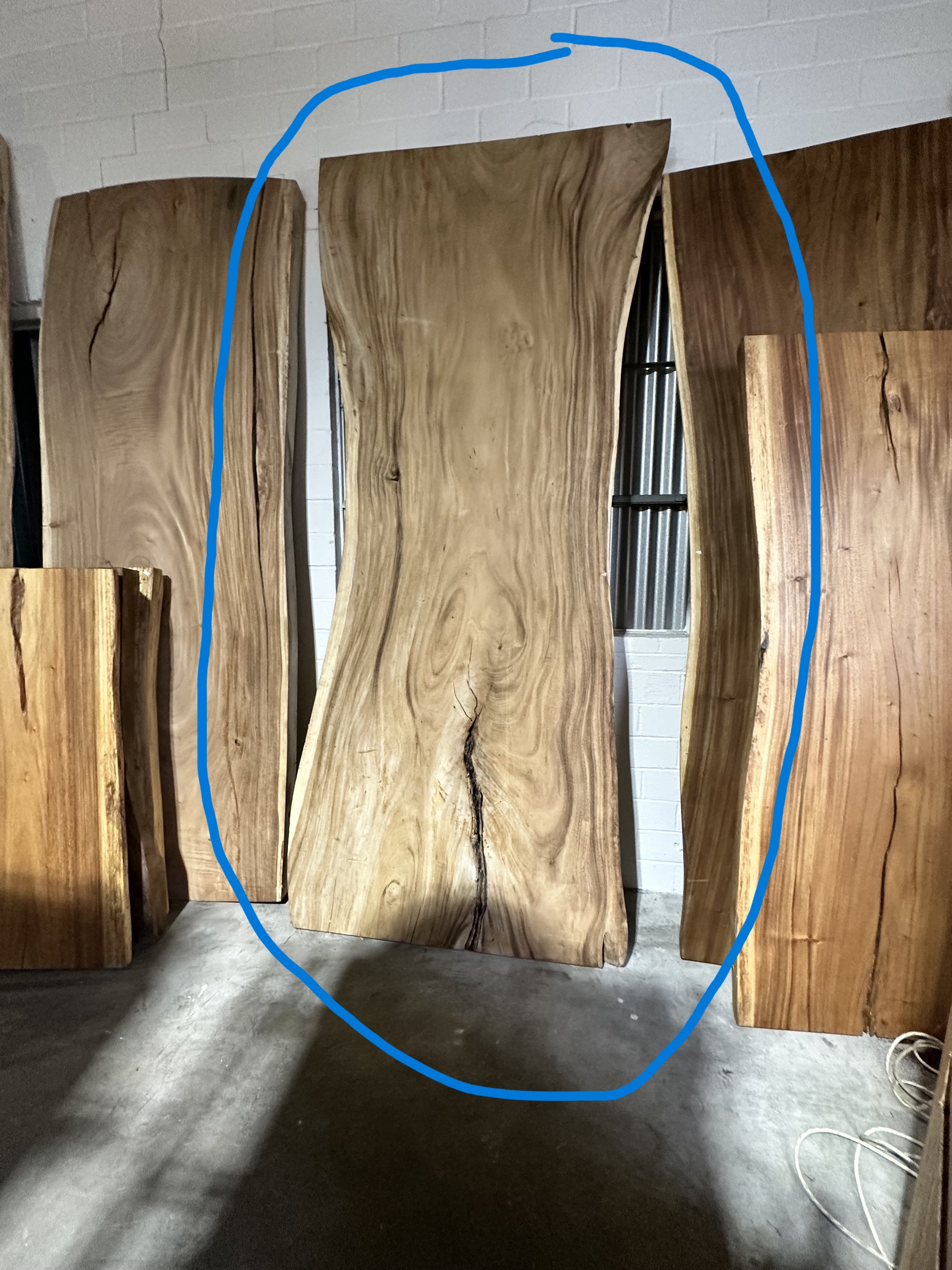 #12 Live Edge Dining Table, 112" Wood Slab with Selected Slab wood tables