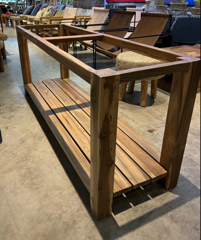 Teak Double Bathroom Vanity / WITH or WITHOUT TOP