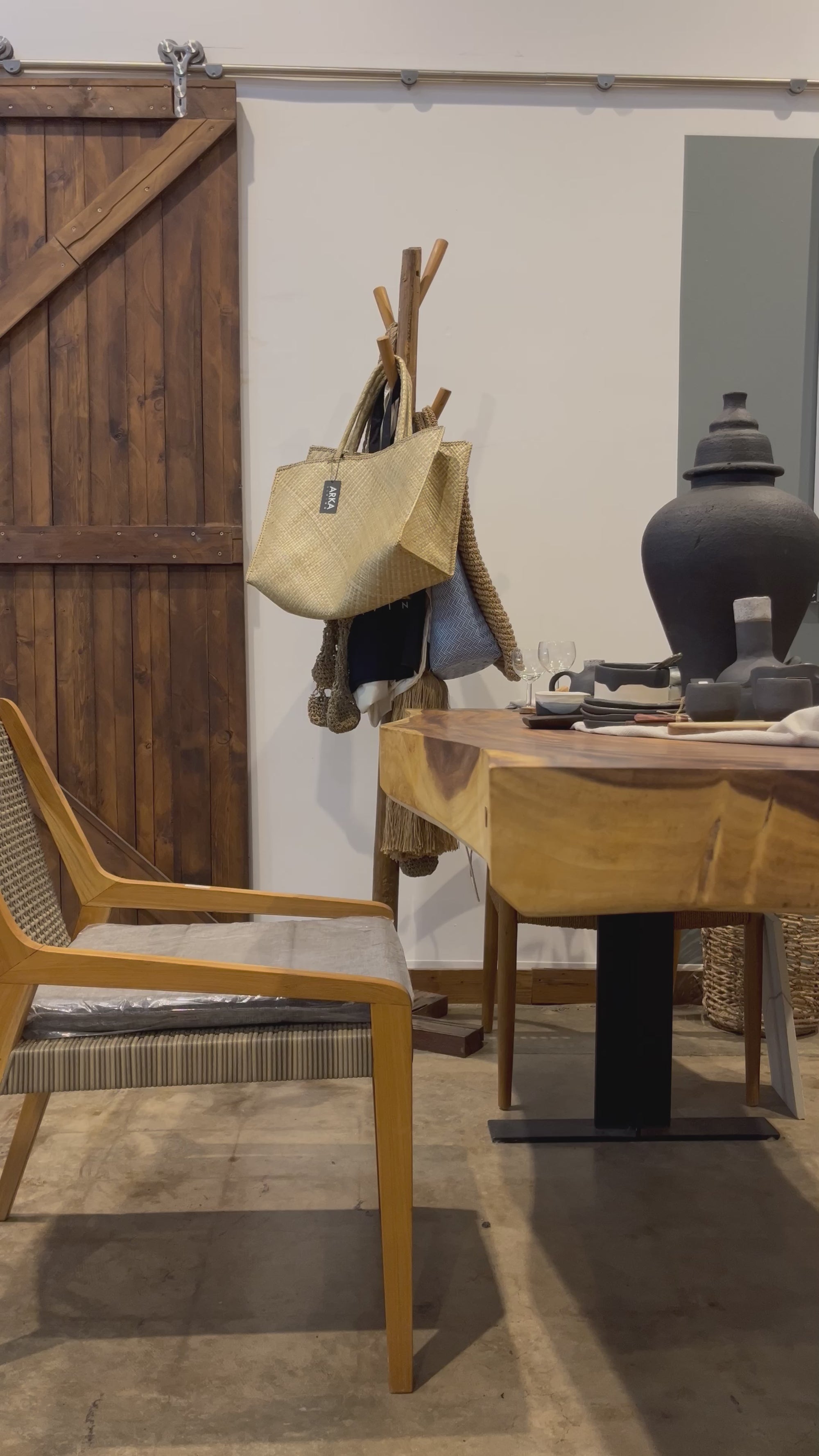 Set of Four (4) Modern Wicker Wooden Outdoor/Indoor Chair | Simple Unique Dining Chair