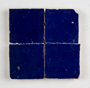 Zellige Terra Cotta Moroccan Tile, Blue 7