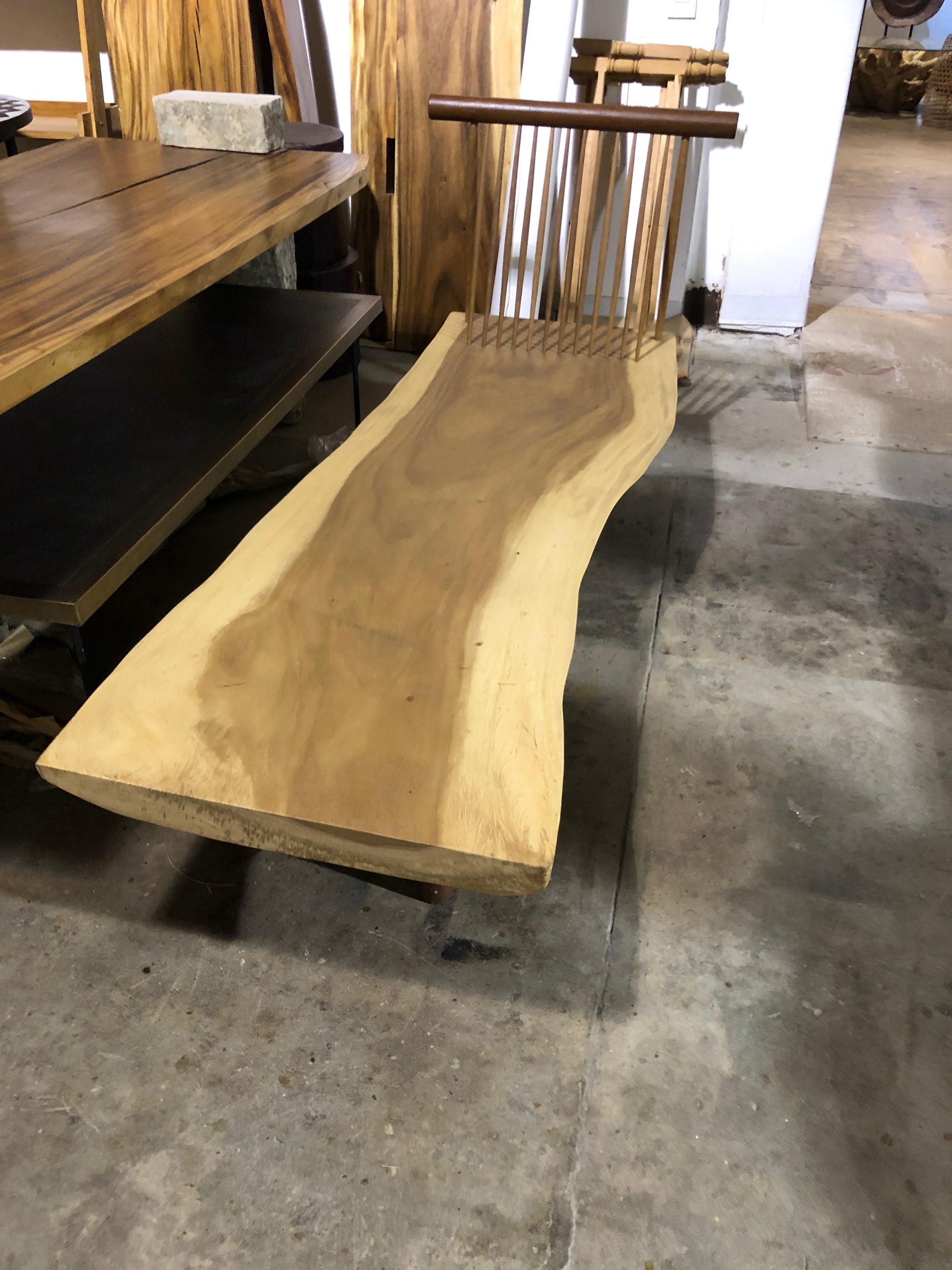 Live Edge Bench | Natural Modern Wooden Bench | Simple Unique Slab | Signature Piece