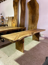 Load image into Gallery viewer, Large Live Edge Table, 116&quot; Wood Slab, Metal or Wood Base
