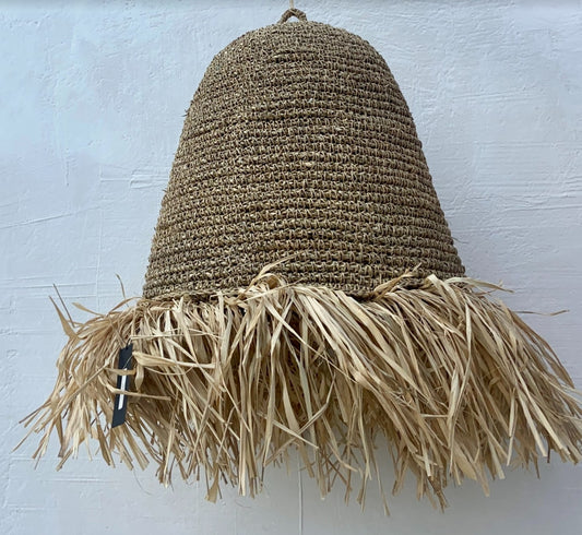 Seagrass Fringe Pendant Light | Natural Lamp