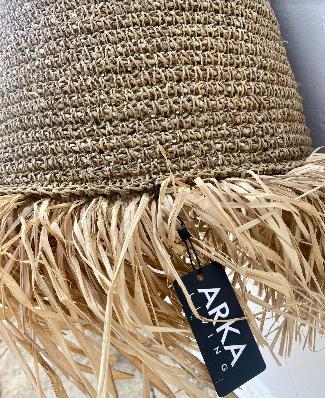 Seagrass Fringe Pendant Light | Natural Lamp