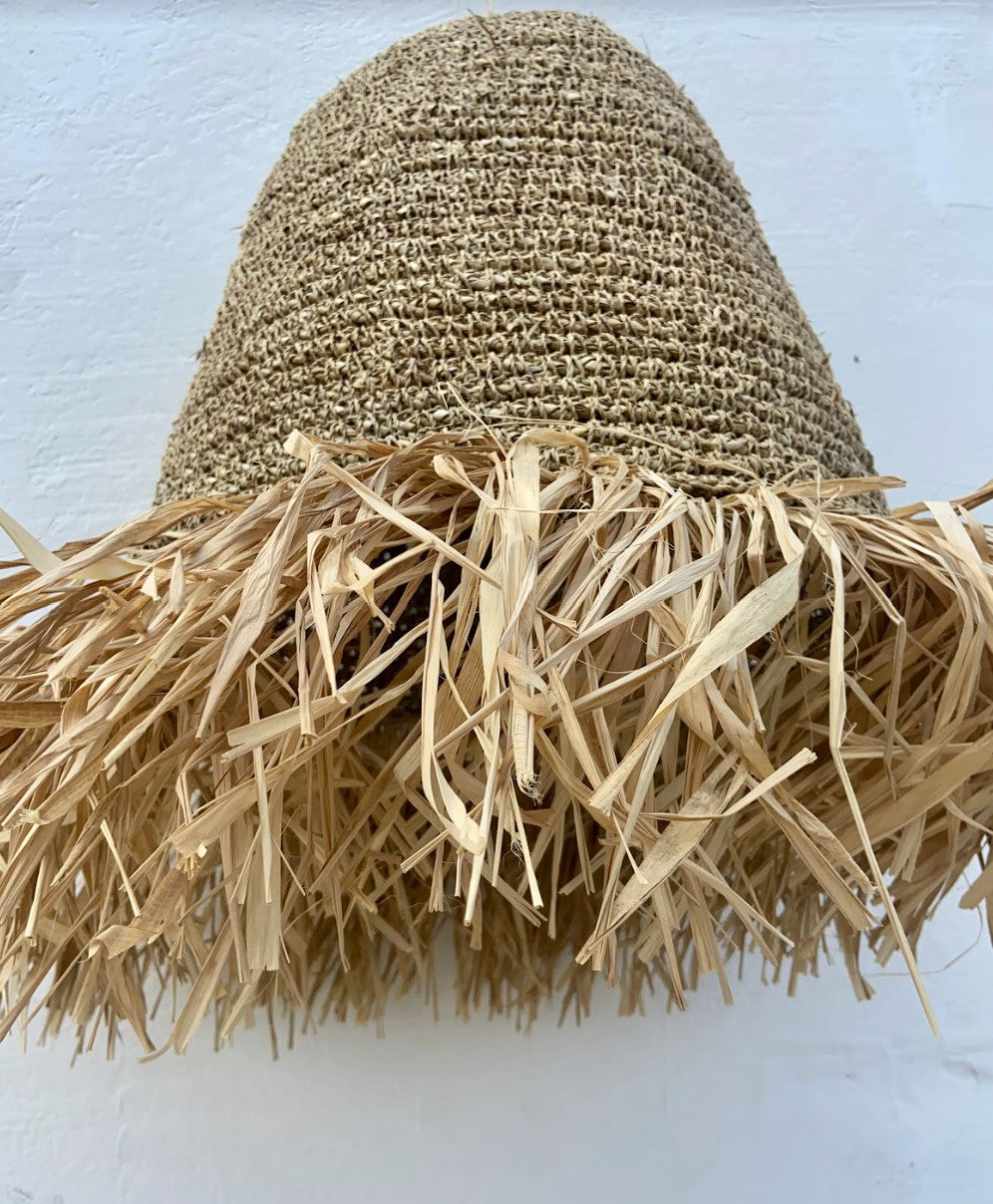 Seagrass Fringe Pendant Light | Natural Lamp