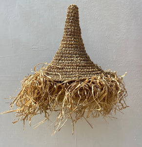 Seagrass Fringe Pendant Light | Small Natural Ceiling Lamp