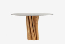 Load image into Gallery viewer, ARKA Living DINING Iron Top w/ natural trunk base round dining table

