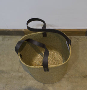ARKA Living Handcrafted basket/bag with leather handle