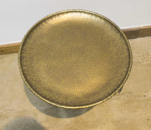 Load image into Gallery viewer, ARKA Living Handcrafted bronze round end table cone base
