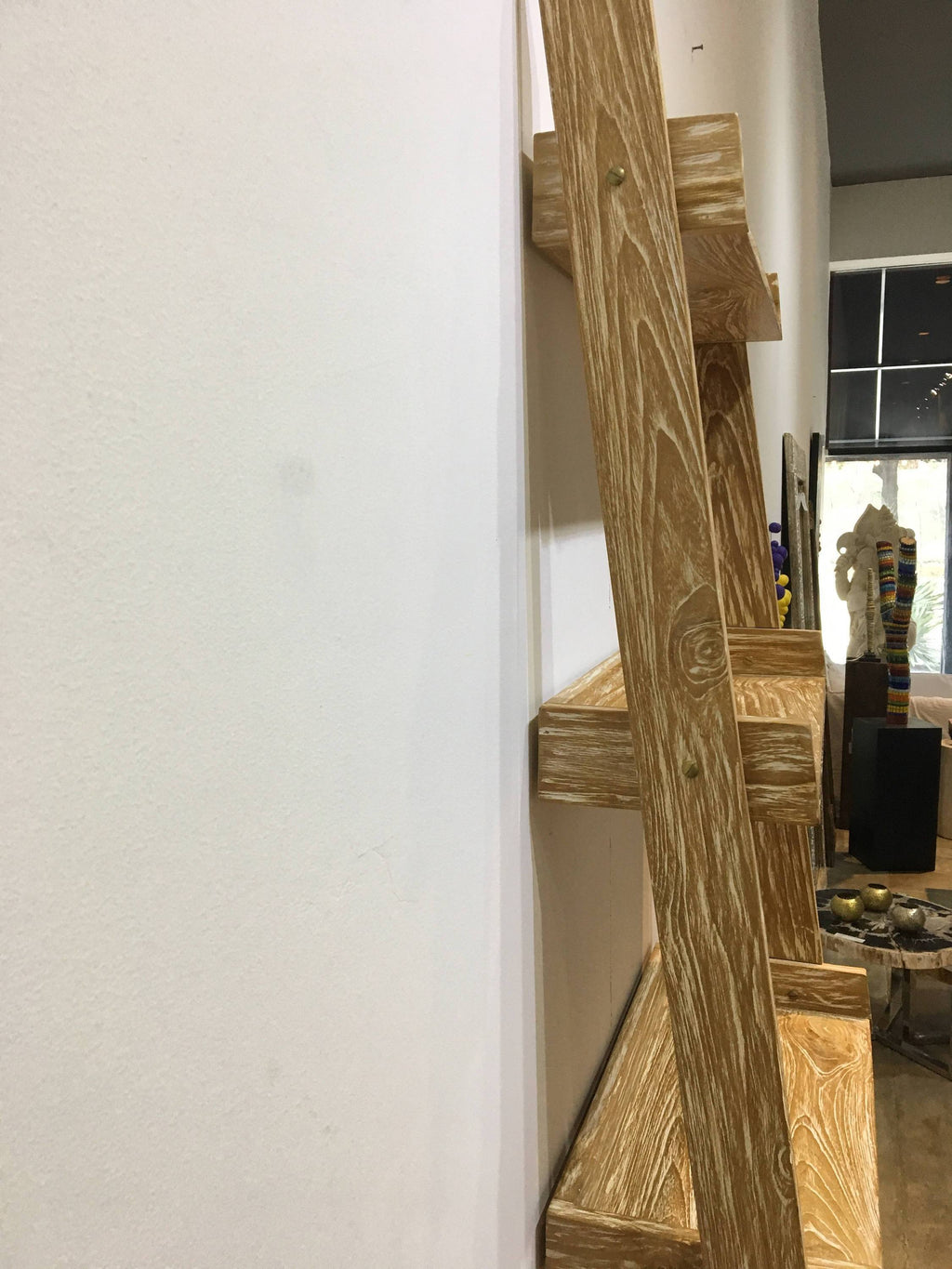 ARKA Living Modern primitive leaning shelf