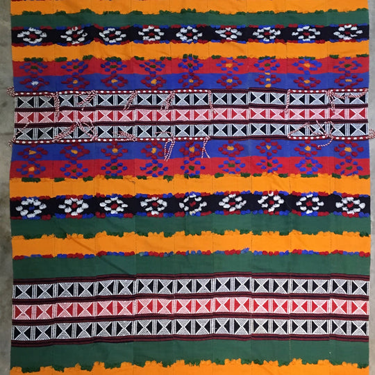 Moroccan Berber Vintage Wedding Blanket | Multicolor