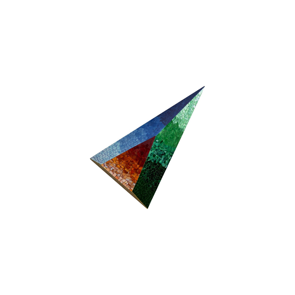ARKA Living Mosaic 3D art piece, modern colorful glass mosaic geometric wall mount sculpture