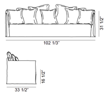 Load image into Gallery viewer, ARKA Living SOFA Ghost Sofa 14 on White Linen Coach, 2-week lead time
