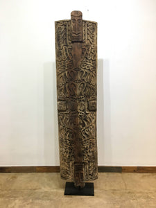 ARKA Living Tribal wood hand carved hunter shield - sculpture
