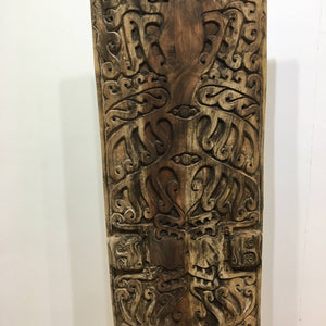 ARKA Living Tribal wood hand carved hunter shield - sculpture