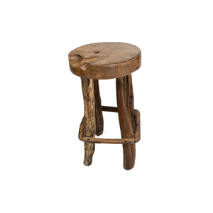 Reclaimed Wood Stool or Side Table | Solid Teak Root #4