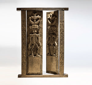 Tribal Wooden Carved Door | Nature Boho Decor