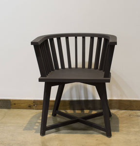 Modern Black Wooden Chair | Simple Unique Dining Chair | Walnut/Oak G24