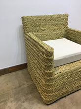 Load image into Gallery viewer, Handwoven African Palm Chair | Wicker Lounge Chair
