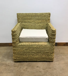 Handwoven African Palm Chair | Wicker Lounge Chair