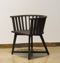 Load image into Gallery viewer, Modern Black Wooden Chair | Simple Unique Dining Chair | Walnut/Oak G24
