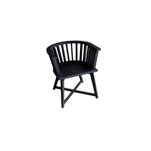Modern Black Wooden Chair | Simple Unique Dining Chair | Walnut/Oak G24
