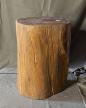 Load image into Gallery viewer, Solid Teak Wood Side Table, Natural Tree Stump Stool or End Table #20    17.75&quot; H x 14&quot; W x 13&quot; D
