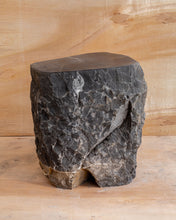 Load image into Gallery viewer, Natural Light Marble Side Table Block, Hammer Hit Edges Solid Stool or End Table #4
