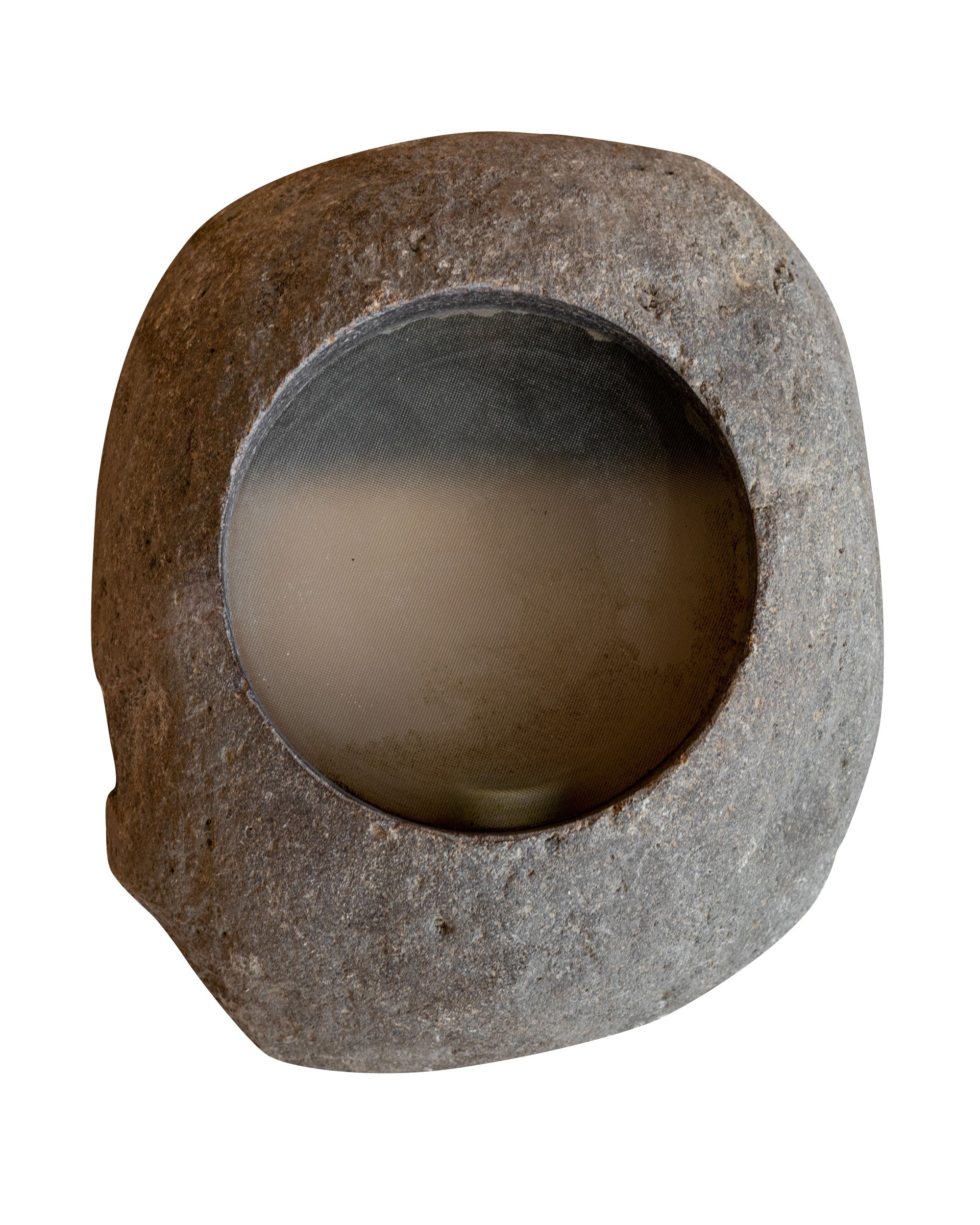 River Stone Wall Lantern Lamp Set, Spa Modern Natural LED Lighting