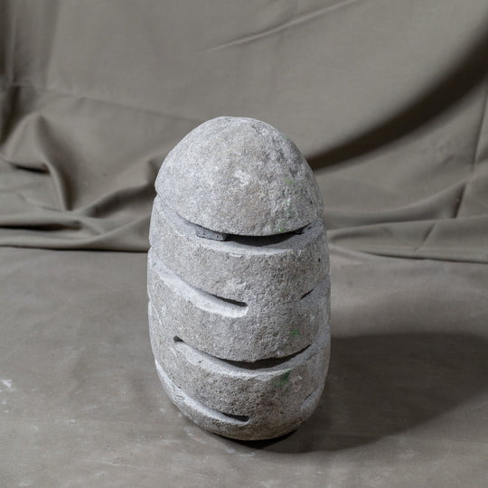River Stone Egg Lantern , Modern Garden Candle Lighting #2