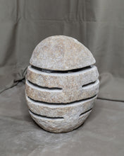 Load image into Gallery viewer, Large River Stone Egg Lantern , Modern Garden Candle Lighting #2
