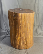 Load image into Gallery viewer, Solid Teak Wood Side Table, Natural Tree Stump Stool or End Table #20    17.75&quot; H x 14&quot; W x 13&quot; D
