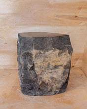 Load image into Gallery viewer, Natural Light Marble Side Table Block, Hammer Hit Edges Solid Stool or End Table #4
