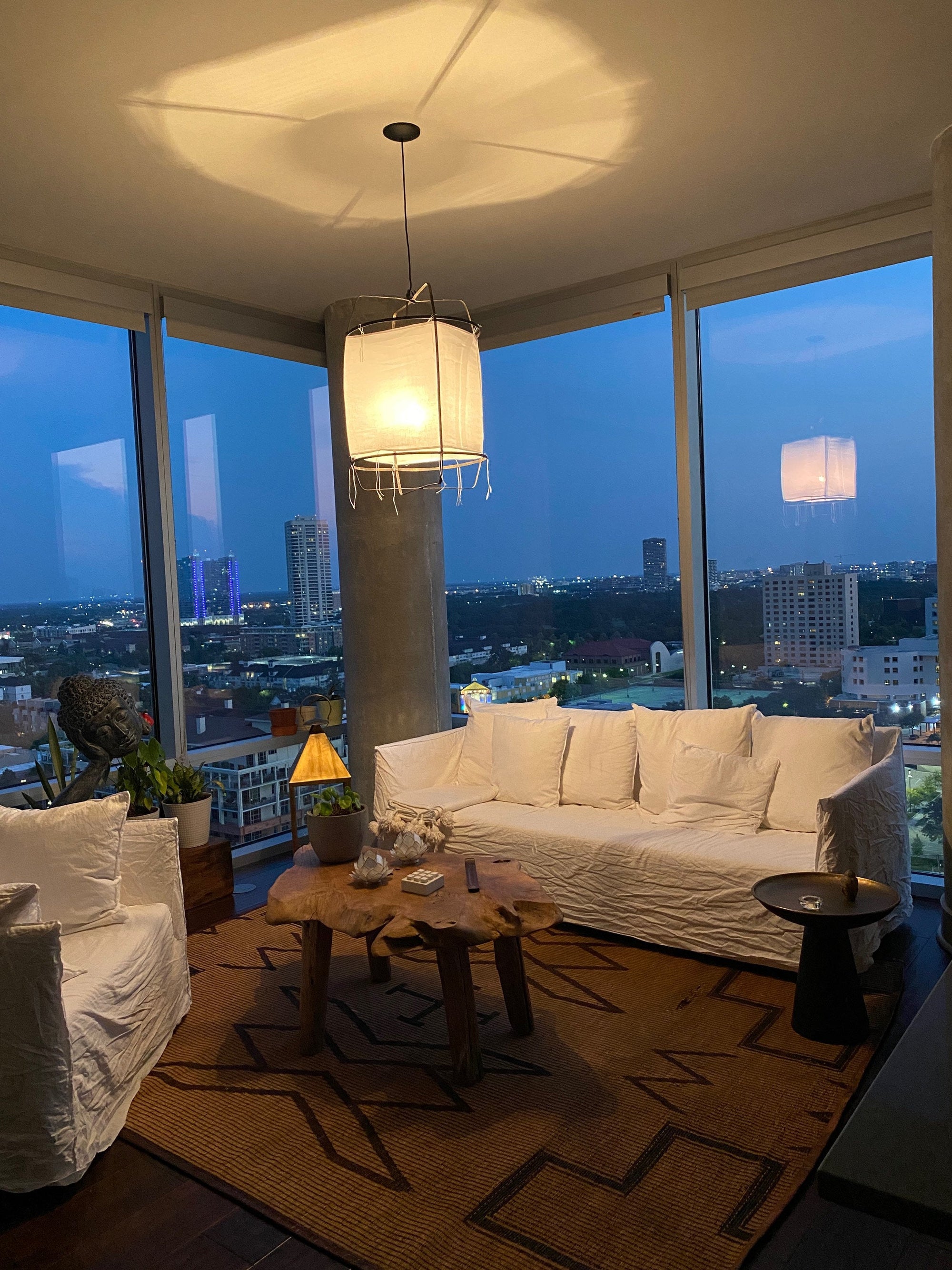 Fabric Floating Lantern Pendant Lamp Shade