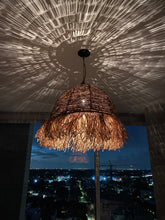 Load image into Gallery viewer, Brown Seagrass Fringe Pendant Light | Natural Lamp
