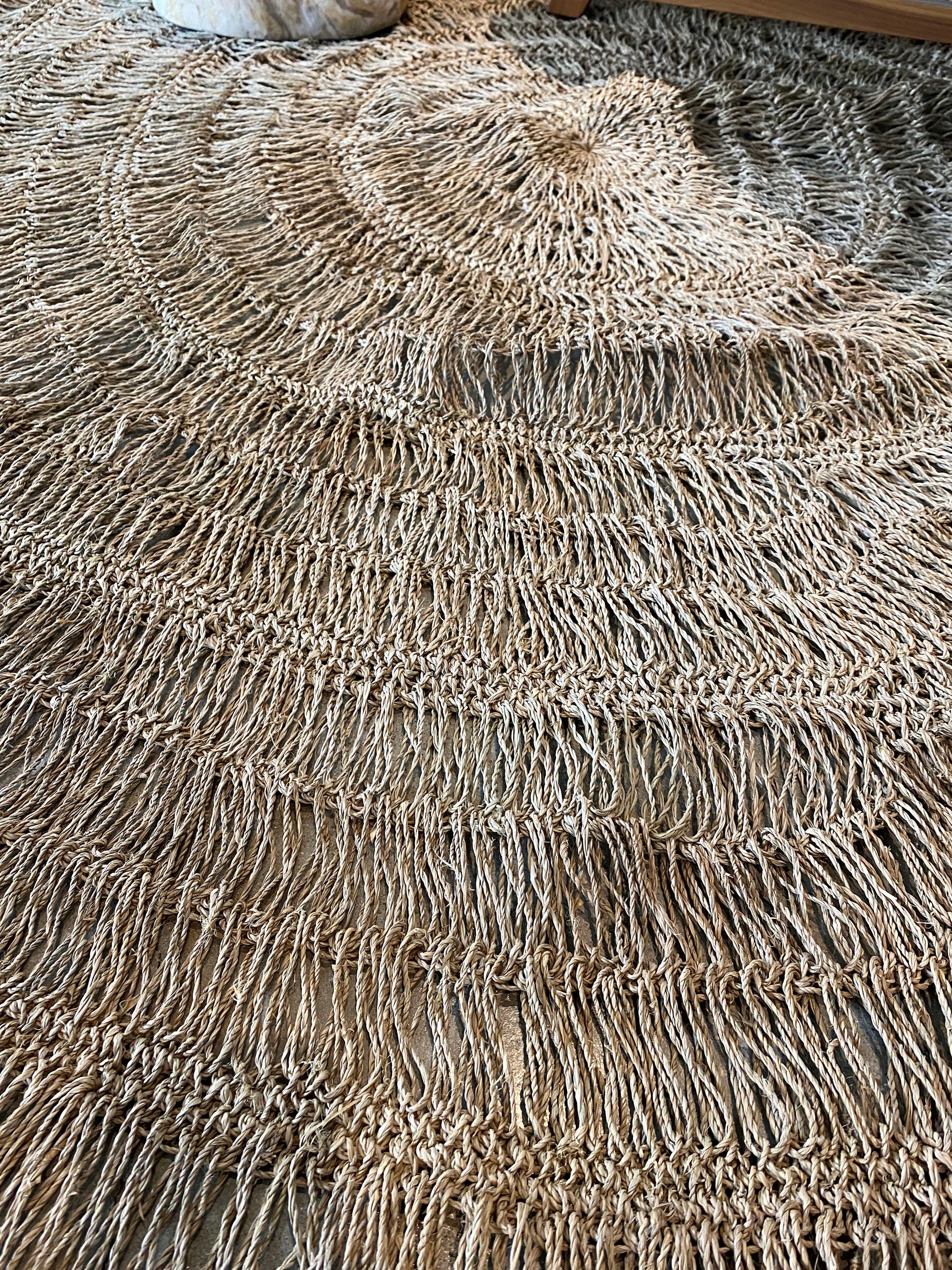 Round Handwoven Pandan Rug, Natural material for natural looks
