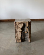 Load image into Gallery viewer, Brown Petrified wood stool block , fossil wood end table or coffee table 5
