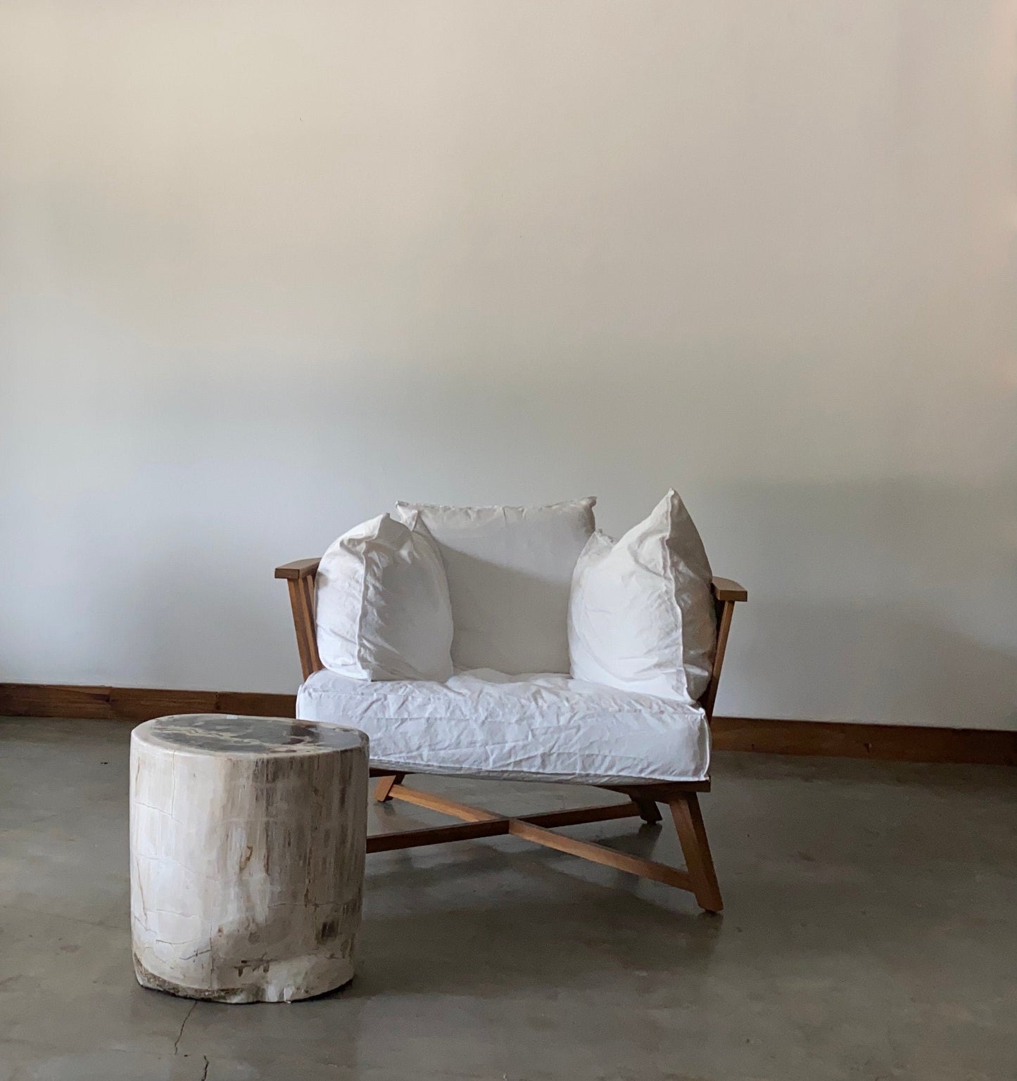 Light Beige and Black Petrified  solid wood stool block , fossil wood side end table or coffee table 8