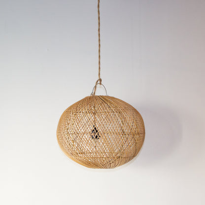 No. 14 – Handwoven Rattan Pendant Light – Round Ball Shape