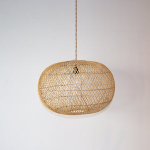 Handwoven Rattan Large Ball Pendant Light | Simple and Natural Lamp Boho